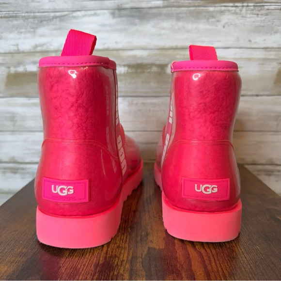 UGG Women's Classic Clear Mini Boot Hibiscus Pink size 6 - Picture 4 of 12